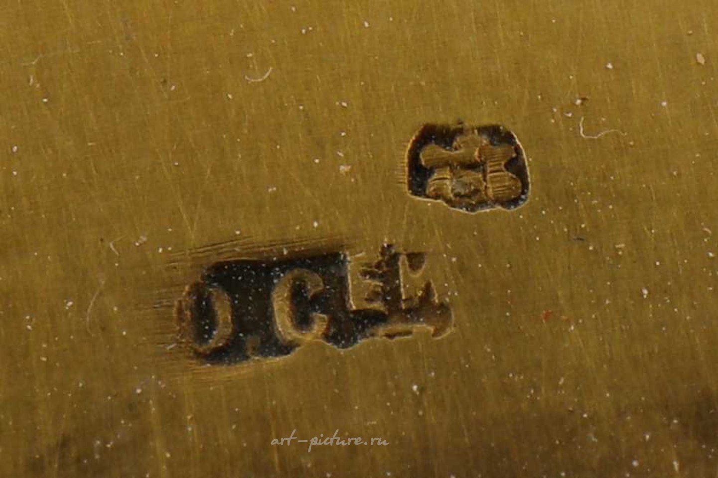 Русское серебро , Русская серебряная золотая подвеска Николая II в стандарте 84 золотника (875 пробы)...