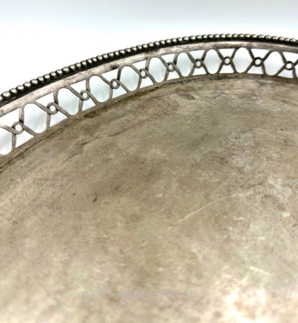 Серебряный ​поднос в русском стиле 18 век 1758 год