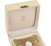 Русская серебряная кошелек с камеей из агата и бриллиантами