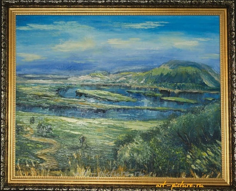 在户外写生，画布，油画