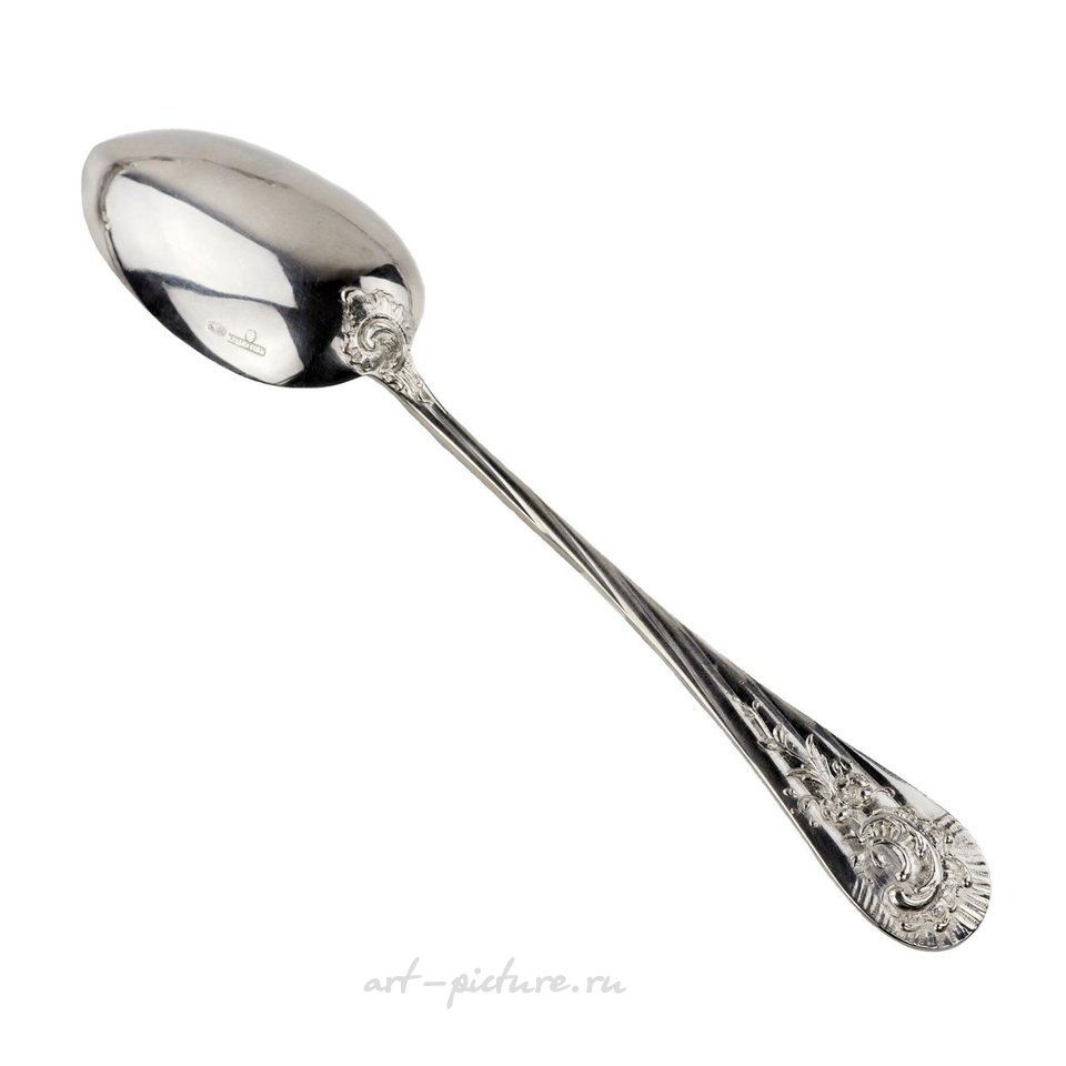 Русское серебро , Набор столового серебра на 6 персон от Ивана Хлебникова.