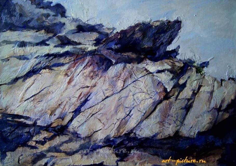 "托姆斯克岩刻" 油画，画布