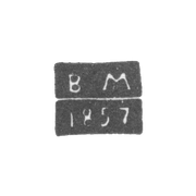 Клеймо пробирного мастера Владимира - Маев Егор Алексеевич - инициалы "В-М" - 1850-1866 гг.