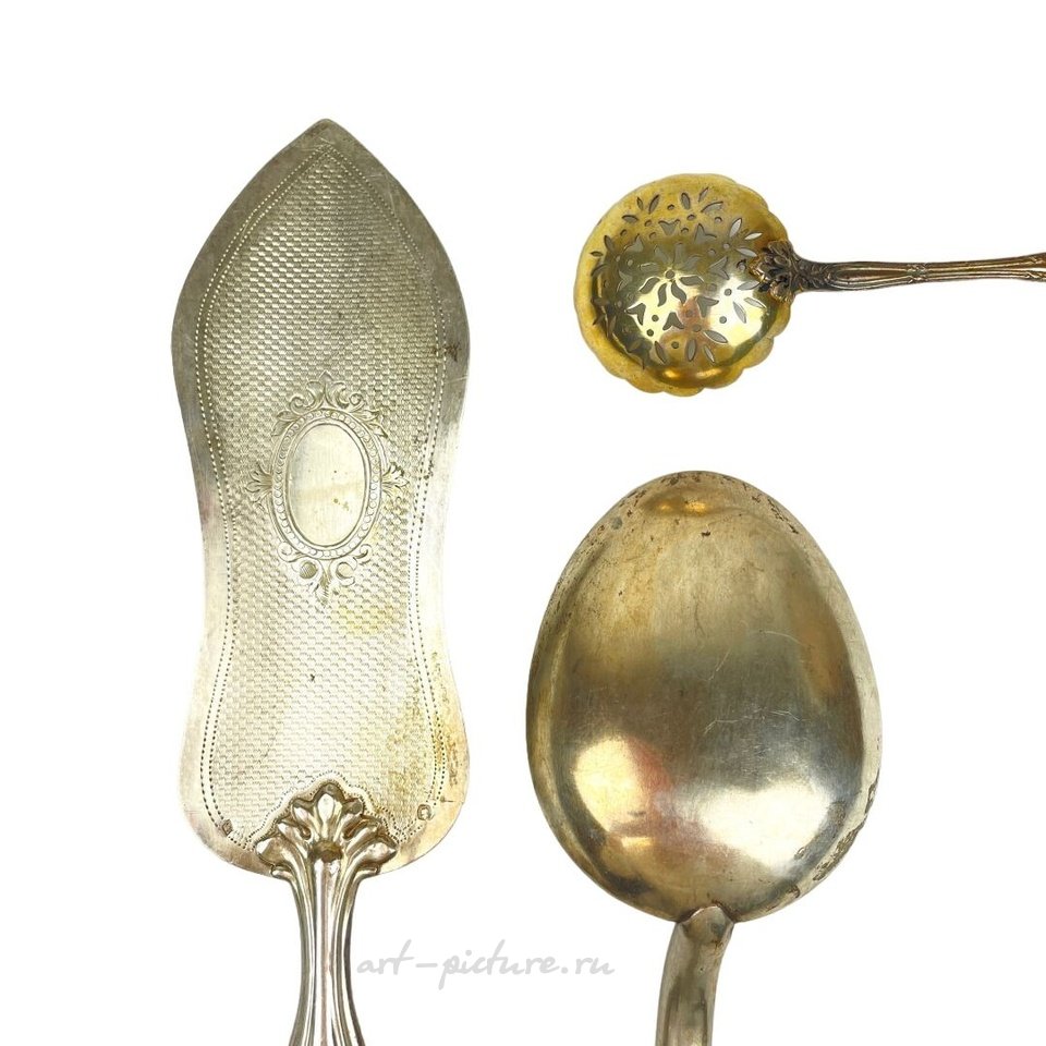 Русское серебро , Лот серебряных столовых приборов