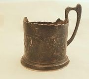 Русская серебряная подставка для чашек