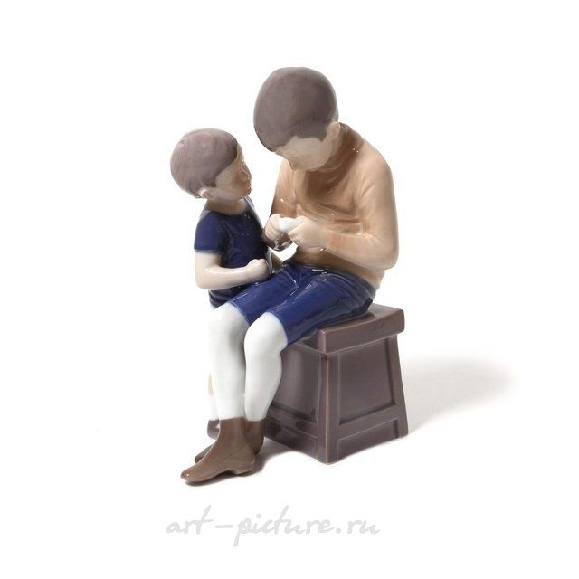 Фарфоровая фигура (статуэтка) "Том и Вилли (два мальчика, два брата). Дания, г. Копенгаген, Bing & Grondahl