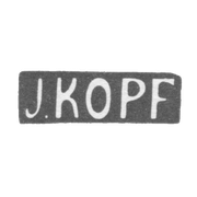 Клеймо мастера Копф Иозеф - Таллин - инициалы "J.KOPF"