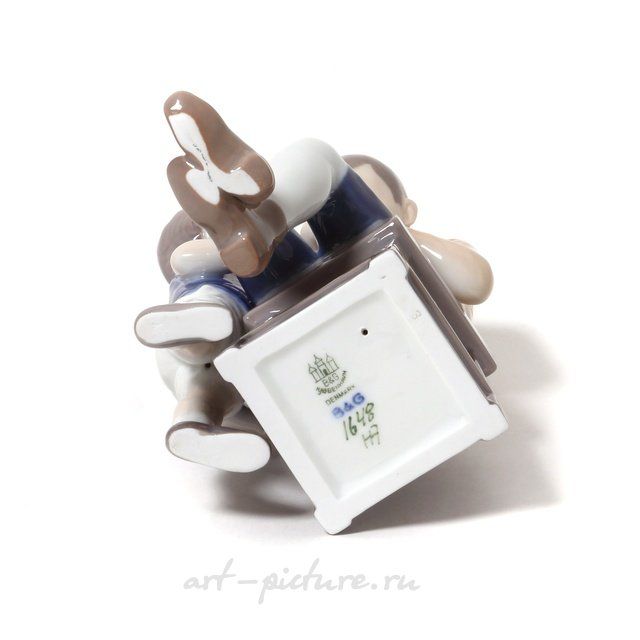 Фарфоровая фигура (статуэтка) "Том и Вилли (два мальчика, два брата). Дания, г. Копенгаген, Bing & Grondahl