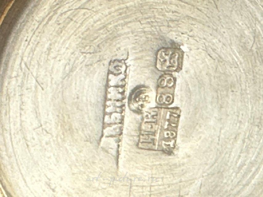 Стопка. Серебро, позолота, эмаль. Российская Империя ( Россия ), Хлебников, 1877 г.