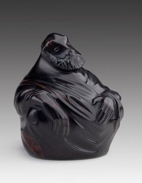 购买 哲学家。石雕，石雕艺术，工匠的作品，黑曜岩。