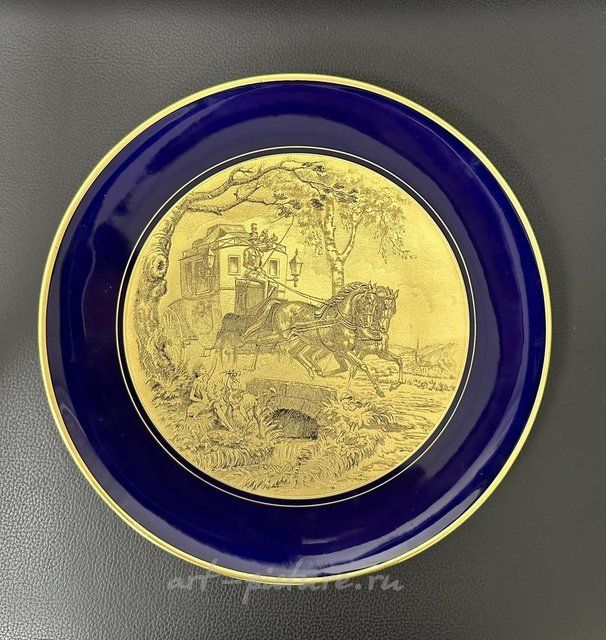 Теодор Кернер. Настенная тарелка "Старая почтовая карета на Заксенберг". 1962-63 гг