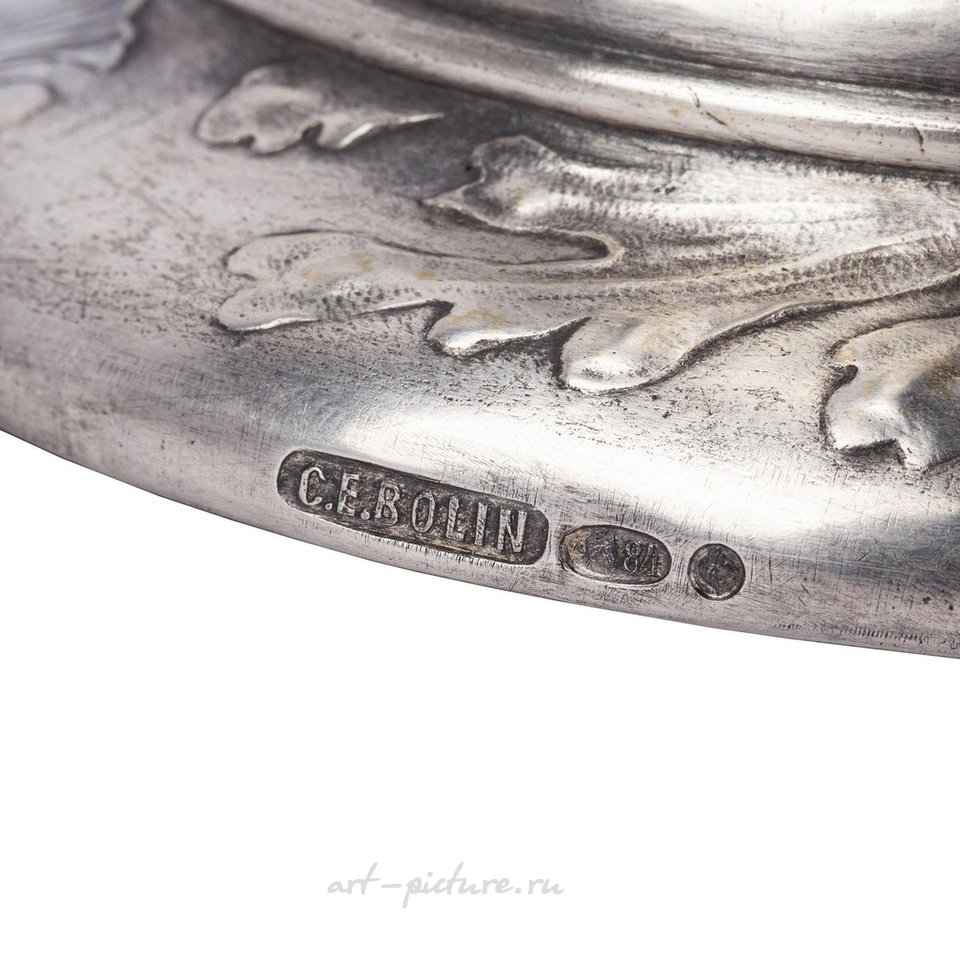 Русское серебро , Русская серебряная и фарфоровая ваза