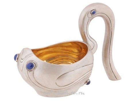 Русское серебро, Русский серебряный ковш 88 пробы, выполненный в дизайне Фламинго