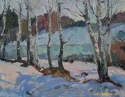 Голубой март. Холст, масло. 50 х 70 см