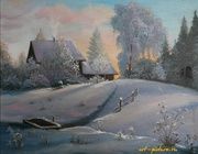 Зима холст, масло 