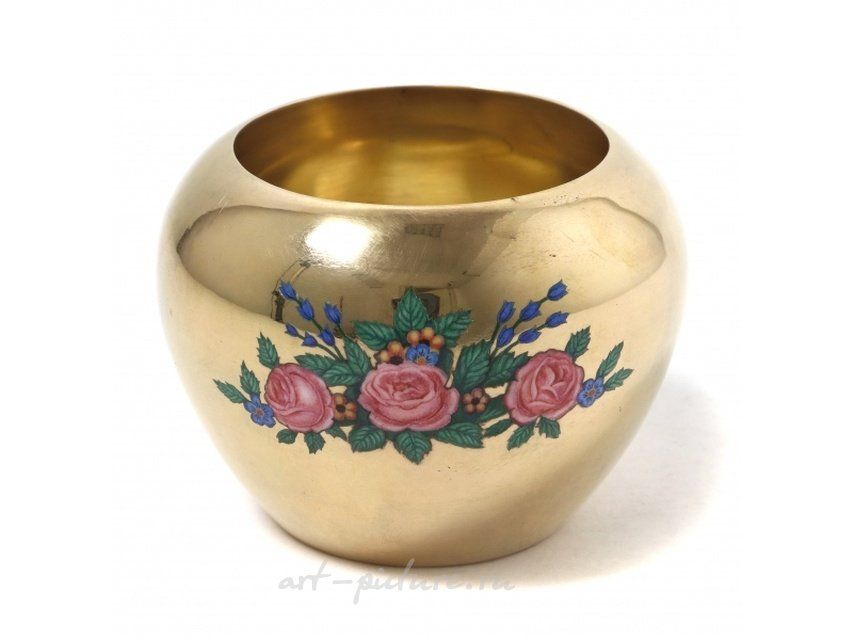 Серебряная солонка с розами. Россия, Овчинников, 1908-1926 гг.