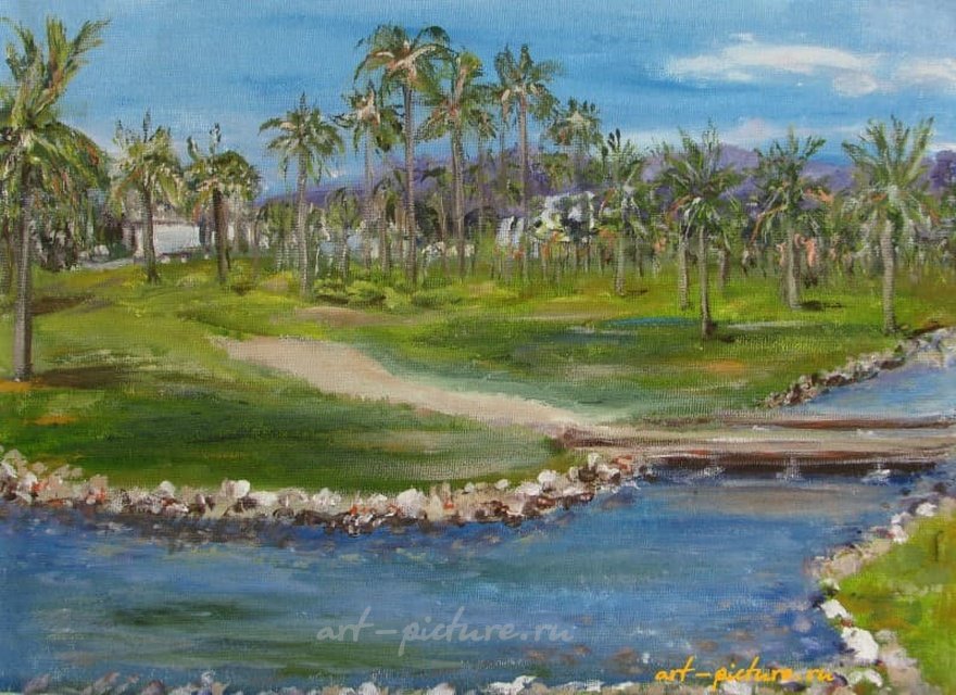 Гольф клуб Денарау акрил, холст 