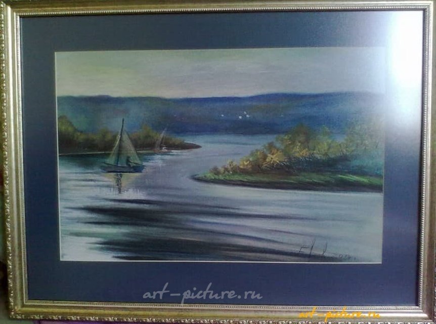 Волжский мотив-Царевщина пастель 