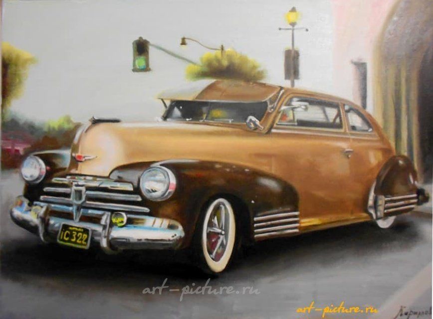 Ретро автомобиль 1 масло, холст) 