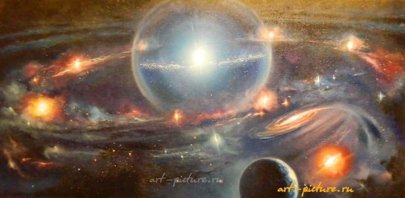 Рождение планет масло, холст 