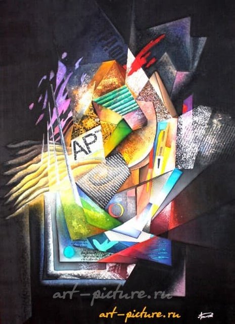 Мегаполис Шелк-холодный батик-шелкография 