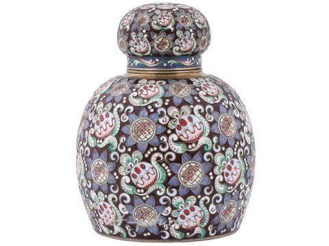 Русское серебро, Прекрасная чайная коробка из русского серебра 88 пробы