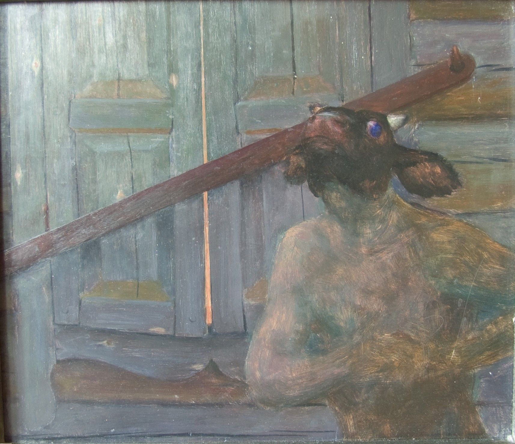 Влюблённый минотавр, подмалёвок